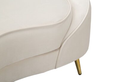 DIVANETTO 2 POSTI OSLO C/CUSCINI CREMA CM 148X84X68 - immagine 6