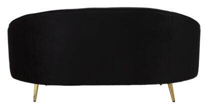 DIVANETTO 2 POSTI OSLO C/CUSCINI NERO CM 148X84X68 - immagine 6