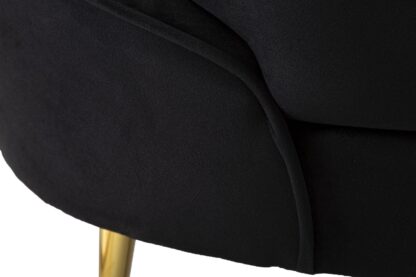 DIVANETTO 2 POSTI OSLO C/CUSCINI NERO CM 148X84X68 - immagine 8