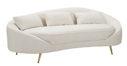 DIVANO 3 POSTI OSLO C/CUSCINI  CREMA CM 185X84X68