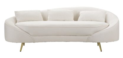 DIVANO 3 POSTI OSLO C/CUSCINI  CREMA CM 185X84X68 - immagine 2