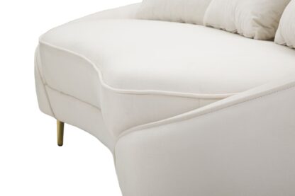 DIVANO 3 POSTI OSLO C/CUSCINI  CREMA CM 185X84X68 - immagine 4