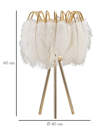 LAMPADA DA TAVOLO FEATHER STAND CM Ø 40X60 - immagine 6