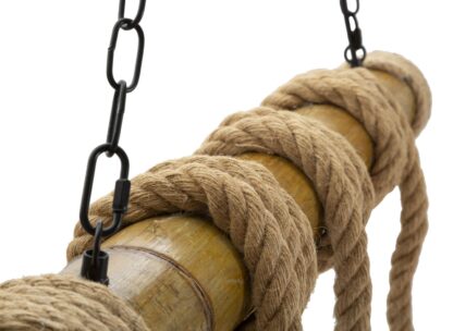 LAMPADARIO BAMBOO/ROPE CM 80X15X120 - immagine 2