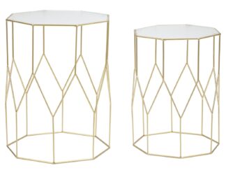 TAVOLINETTI NEW GLASS COPPIA CM Ø 37X47-31X42
