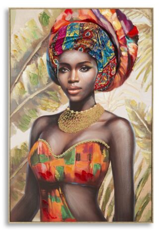 DIPINTO SU TELA C/CORNICE DEVA -B- CM 82X4,5X122