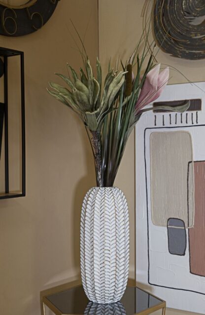 VASO RESINA LEAF CM Ø 18,5X46 - immagine 5