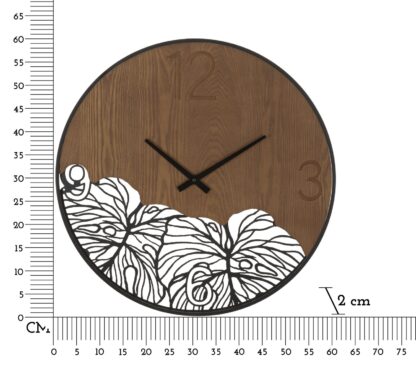 ORLOGIO DA MURO WOOD/LEAF CM Ø 60X2 - immagine 6