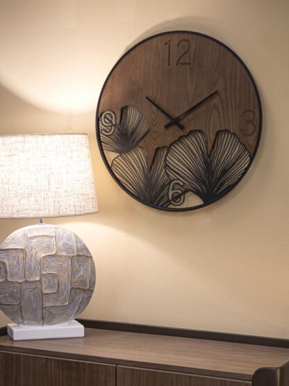 OROLOGIO DA MURO SUPER WOOD/LEAF CM Ø 60X2 - immagine 5