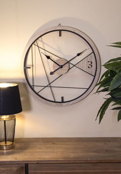 OROLOGIO DA MURO GEOMETRIC DESIGN CM Ø 60X2,5 - immagine 5