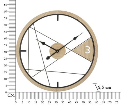 OROLOGIO DA MURO GEOMETRIC DESIGN CM Ø 60X2,5 - immagine 6
