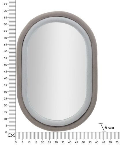 SPECCHIO DA MUTO ANTONY VELLUTO GRIGIO/MIX CM 60X4X90 - immagine 6