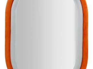 SPECCHIO DA MUTO ANTONY VELLUTO ARANCIO/MIX CM 60X4X90