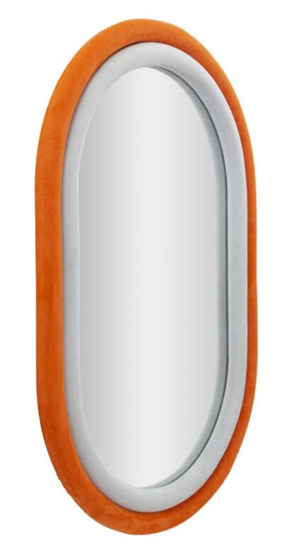 SPECCHIO DA MUTO ANTONY VELLUTO ARANCIO/MIX CM 60X4X90 - immagine 2