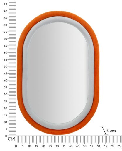 SPECCHIO DA MUTO ANTONY VELLUTO ARANCIO/MIX CM 60X4X90 - immagine 6