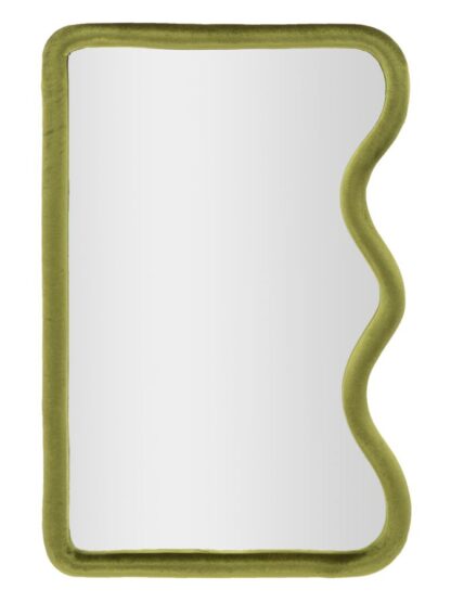 SPECCHIO DA MURO TOD VELLUTO VERDE CM 60X4X90