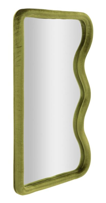 SPECCHIO DA MURO TOD VELLUTO VERDE CM 60X4X90 - immagine 2