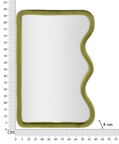 SPECCHIO DA MURO TOD VELLUTO VERDE CM 60X4X90 - immagine 6
