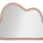 SPECCHIO DA MURO CLOUD VELLUTO ROSA CM 90X4X60