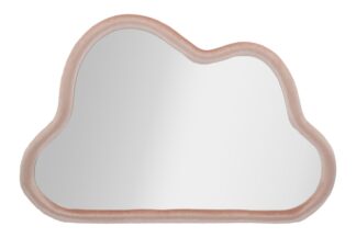 SPECCHIO DA MURO CLOUD VELLUTO ROSA CM 90X4X60