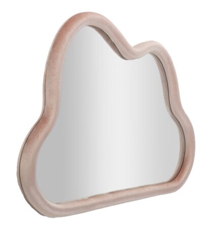 SPECCHIO DA MURO CLOUD VELLUTO ROSA CM 90X4X60 - immagine 2