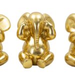 ELEFANTE NON VEDO/NON SENTO/ NON PARLO SET 3 PZ CM Ø 15,5X20,5