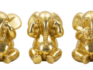 ELEFANTE NON VEDO/NON SENTO/ NON PARLO SET 3 PZ CM Ø 15,5X20,5