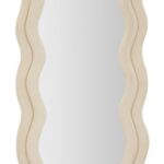 SPECCHIO DA MURO MIKI VELLUTO CREMA CM 60X4X160 stile GLAM