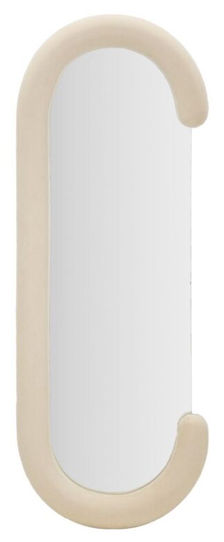 SPECCHIO DA MURO CHANTAL VELLUTO CREMA CM 60X7X160