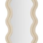 SPECCHIO DA MURO EMILY VELLUTO CREMA CM 60X6X160