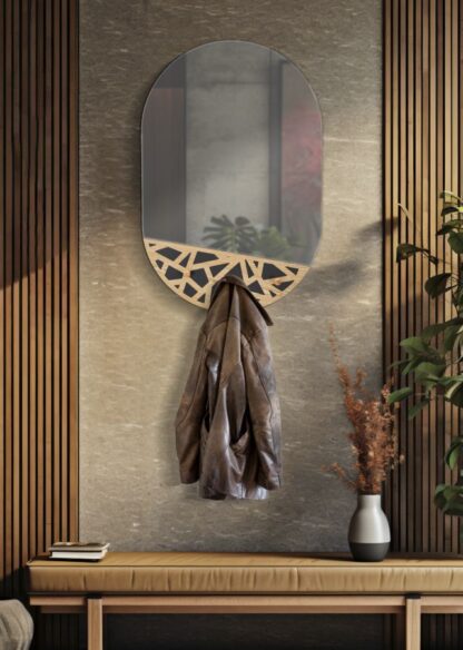 SPECCHIO DA MURO C/APP-ABITI CARV CM 60X5,3X90 - immagine 5