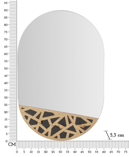 SPECCHIO DA MURO C/APP-ABITI CARV CM 60X5,3X90 - immagine 6