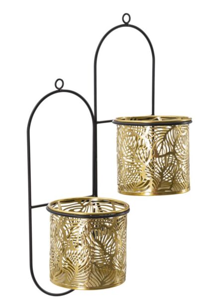 P/VASO DA MURO DOPPIO HONG CM 27X14X48 - immagine 2