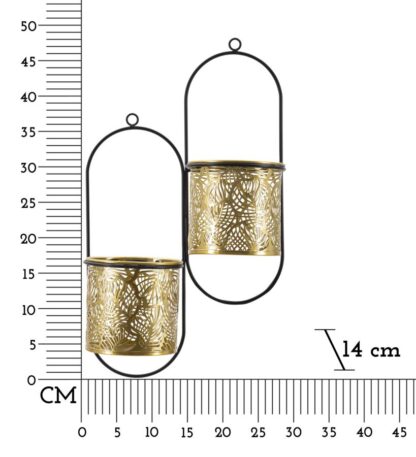 P/VASO DA MURO DOPPIO HONG CM 27X14X48 - immagine 6