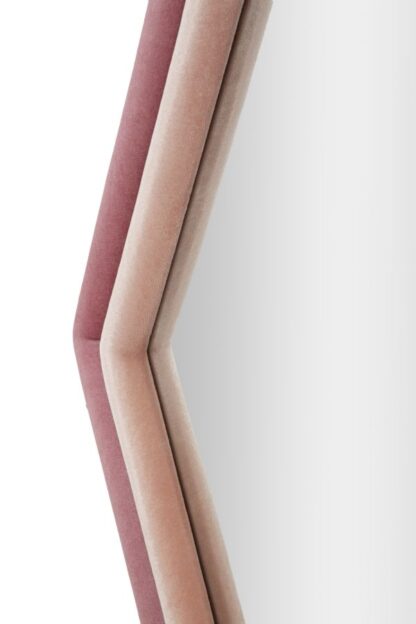SPECCHIO DA MURO TONY VELLUTO ROSA/MIX CM 75X4X80 - immagine 3