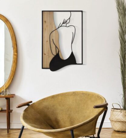 PANNELLO DA MURO BEAUTY FERRO E WOOD 60X2X90 - immagine 5