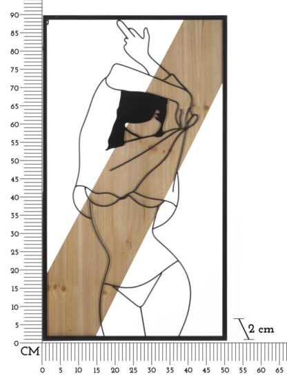 PANNELLO DA MURO STRIP -A- FERRO E WOOD CM 50X2X90 - immagine 6