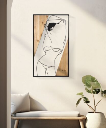 PANNELLO DA MURO STRIP -B- FERRO E WOOD CM 50X2X90 - immagine 5