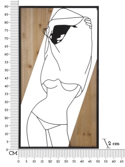 PANNELLO DA MURO STRIP -B- FERRO E WOOD CM 50X2X90 - immagine 6