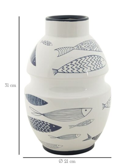 VASO CERAMICA FISH CM Ø 21X31 - immagine 6