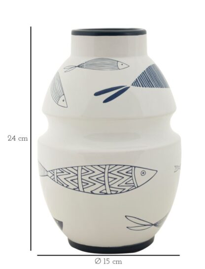 VASO CERAMICA FISH CM Ø 15X24 - immagine 6
