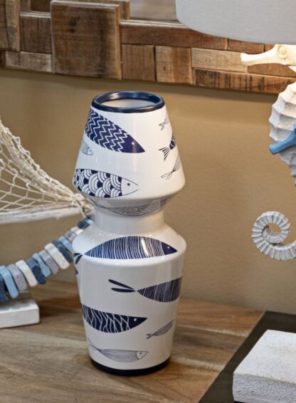 VASO CERAMICA FISH DOUBLE CM Ø 14X34 - immagine 6
