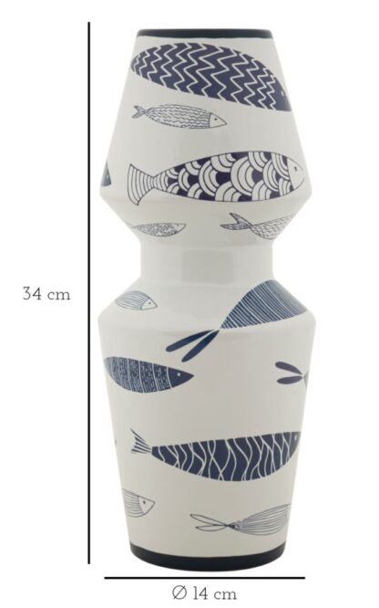 VASO CERAMICA FISH DOUBLE CM Ø 14X34 - immagine 7