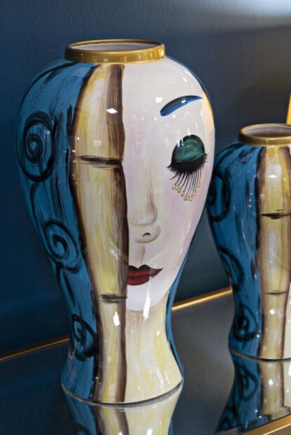 VASO CERAMICA ART FACE CM Ø 28X50 - immagine 6