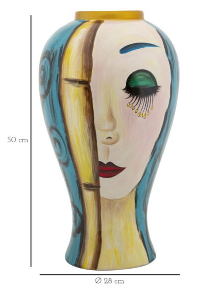 VASO CERAMICA ART FACE CM Ø 28X50 - immagine 7