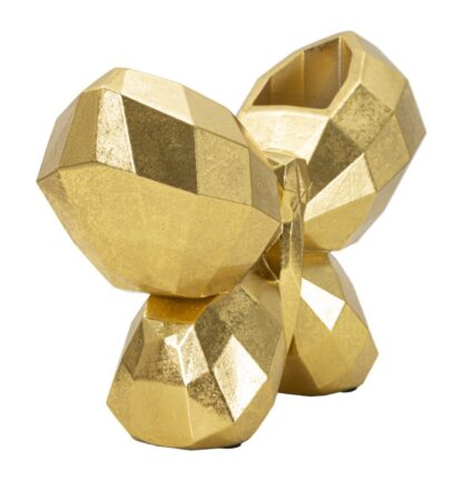 VASO BUTTERFLY GOLD CM 22,5X8X15 - immagine 2