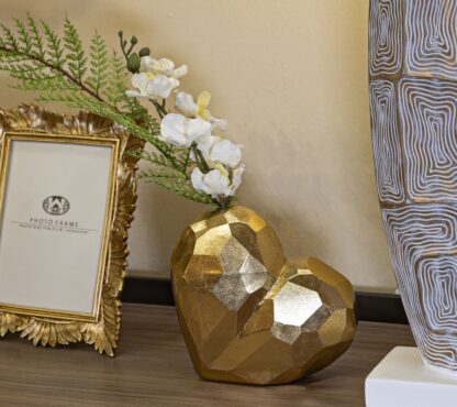 VASO HEART GOLD CM 19X9X18 - immagine 5