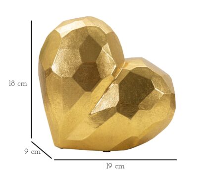 VASO HEART GOLD CM 19X9X18 - immagine 6