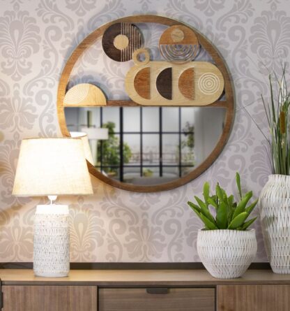 SPECCHIO DA MURO BLOCK CM Ø 80X3 - immagine 5