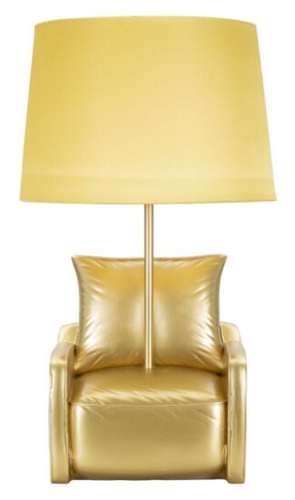LAMPADA DA COMODINO MIDCENTURY GIALLA CM Ø 26X46